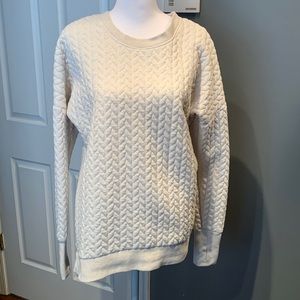 Cream long tunic style sweater